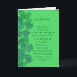 Happy Birthday Brother Original Poëzie Kaart<br><div class="desc">Gelukkige verjaardag broer originele poëzie wenskaart met bladeren</div>