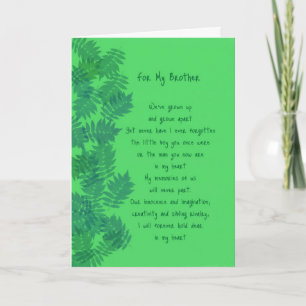 Happy Birthday Brother Original Poëzie Kaart