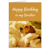 Happy Birthday Brother Real Age Humor Fun Dog (Voorkant)