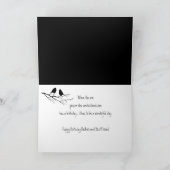 Happy Birthday Brother Special Friend, Two Birds Kaart (Binnen)