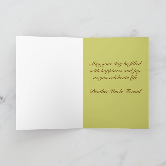 Happy Birthday Brother van Brother/Zuster Kaart (Binnen)