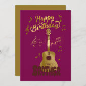 Happy Birthday Brothers Kaart (Voorkant / Achterkant)