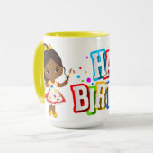 Happy Birthday Brown Artiest Mok (Voorkant links)