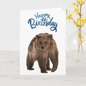 Happy Birthday Brown Forest Beer Kaart (Gele Bloem)