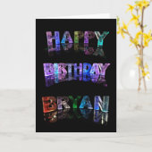 Happy Birthday Bryan Card Kaart (Gele Bloem)