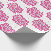 Happy Birthday Bubble Tekst Cadeaupapier (Hoek)