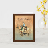 Happy Birthday Buckaroo Folded Wenskaart Kaart (Gele Bloem)