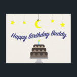 Happy Birthday Buddy briefkaart van Syahikmah<br><div class="desc">Je bent mijn vriend en maatje. Ik ben altijd op de hoogte. Gelukkige verjaardag maatje.</div>