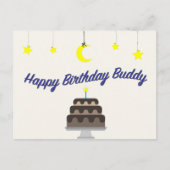 Happy Birthday Buddy briefkaart van Syahikmah (Voorkant)