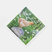 Happy Birthday Buff Orpington Chicken Servet (Hoek)