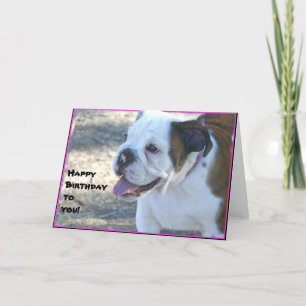 Happy Birthday bulldog puppy wenskaart Kaart