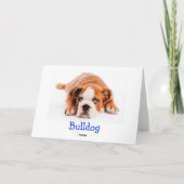 Happy Birthday Bulldog Wenskaart - Verse Kaart (Achterkant)