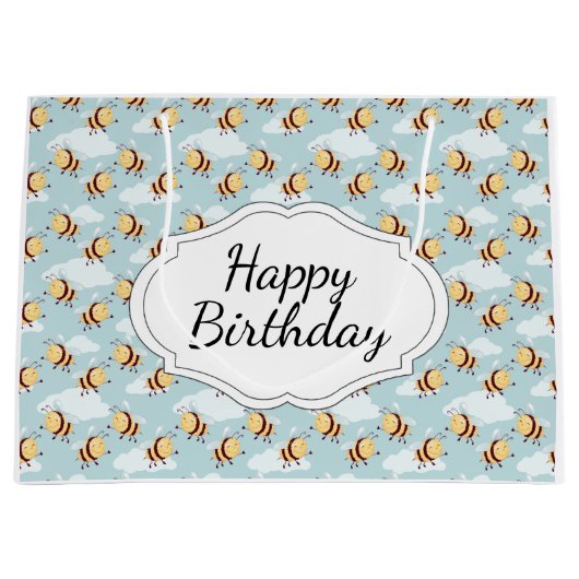 Happy Birthday Bumble Bee Groot Cadeauzakje (Voorkant)