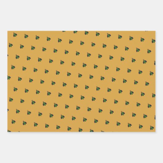 Happy Birthday Bumble Bees Set van 3 Inpakpapier Vel (Voorkant 3)