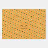 Happy Birthday Bumble Bees Set van 3 Inpakpapier Vel (Voorkant)