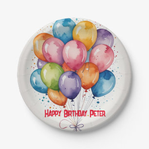 Happy Birthday bunch ballonnen Papier Bord