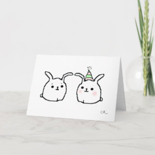 Happy Birthday Bunnies Kaart