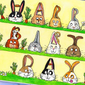 Happy Birthday Bunnies wenskaart van N. Janes Kaart