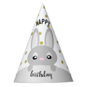 Happy Birthday Bunny (Animals) Party pet Feesthoedjes (Voorkant)
