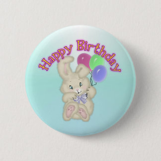 Happy Birthday Bunny Button