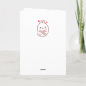 Happy Birthday Bunny Heart Kaart (Achterkant)