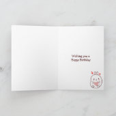 Happy Birthday Bunny Heart Kaart (Binnen)