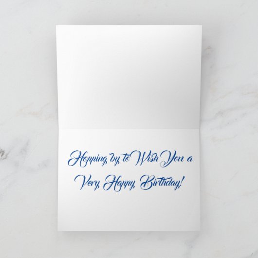 Happy Birthday Bunny Kaart (Binnen)