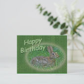 Happy Birthday Bunny Rabbit Cordining Items Briefkaart (Staand voorkant)