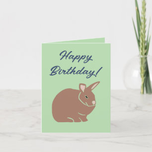 Happy Birthday Bunny Rabbit Feestdagen Kaart