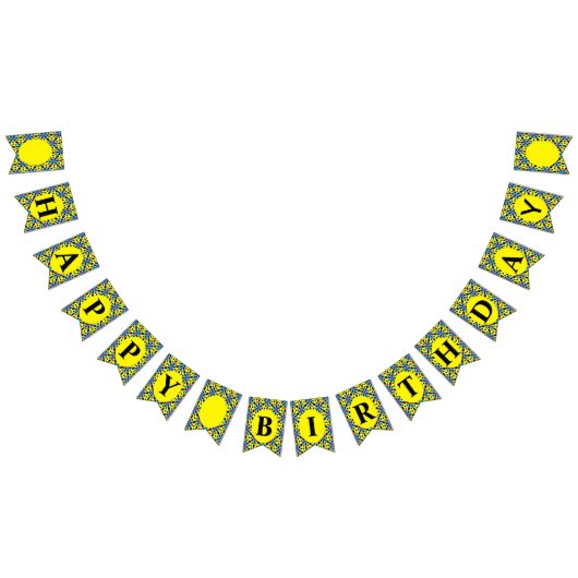 Happy Birthday Bunting Flags Banner Personaliseren (Alle)
