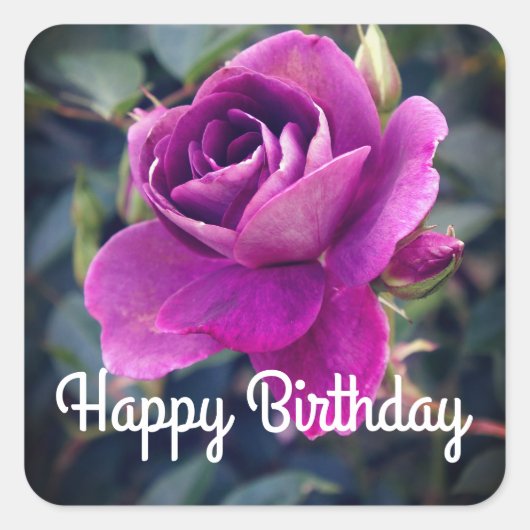 Happy Birthday Burgundy Iceberg #2-2 Sticker (Voorkant)