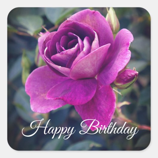 Happy Birthday Burgundy Iceberg #2 Stickers (Voorkant)