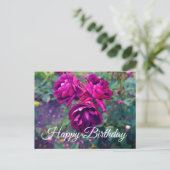 Happy Birthday Burgundy Iceberg Roos #3-2 Briefkaa Briefkaart (Staand voorkant)