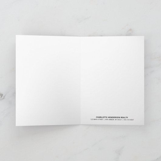 Happy Birthday Business Waterverf House Bedankkaart (Binnen)