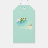 Happy Birthday Butterflies en bloesems Cadeaulabel (Achterkant)