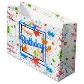 Happy Birthday Butterflies Groot Cadeauzakje (Voorkant Gekanteld)