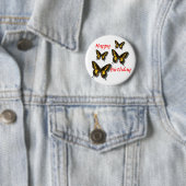 Happy Birthday / Butterflies Ronde Button 5,7 Cm (In situ)