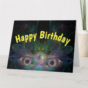 Happy Birthday Butterfly Angel BIG Card Kaart