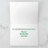 Happy Birthday Butterfly Angel BIG Kaart (Binnen)