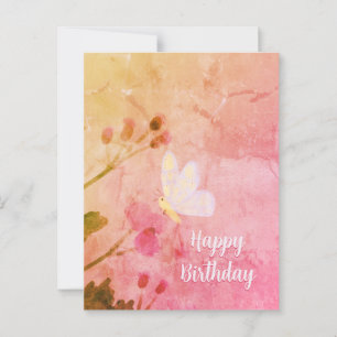 Happy Birthday Butterfly Briefkaart