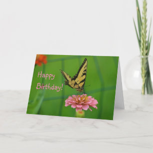 Happy Birthday Butterfly Garden Kaart