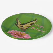 Happy Birthday Butterfly Garden Papieren Bordje (Gekanteld)