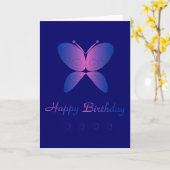 Happy Birthday Butterfly Kaart (Gele Bloem)