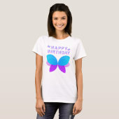 Happy Birthday Butterfly T-shirt (Voorkant volledig)