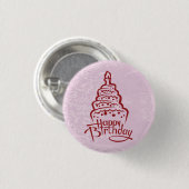 Happy Birthday Button (Voorkant /achterkant)