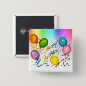 Happy Birthday Button (Voorkant /achterkant)