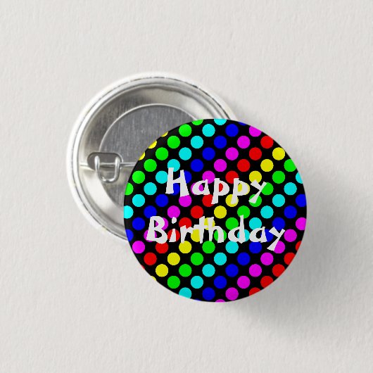 Happy Birthday Button (Voorkant /achterkant)
