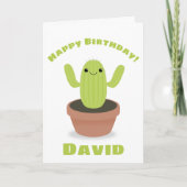 Happy Birthday Cactus Feestdagen Kaart (Voorkant)