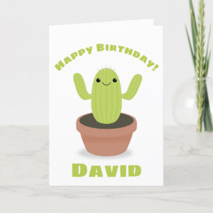 Happy Birthday Cactus Feestdagen Kaart