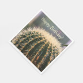 Happy Birthday Cactus Servet (Hoek)